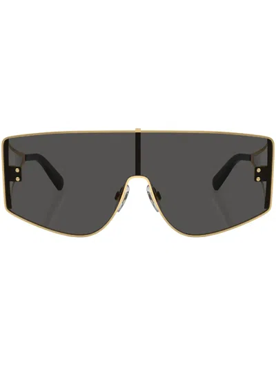 Dolce & Gabbana Dna Mask-frame Sunglasses In Gold