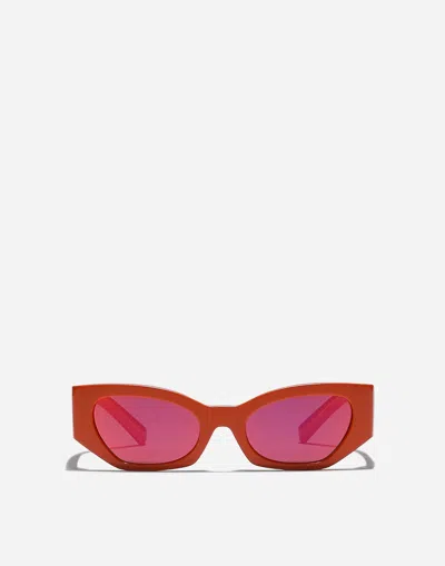 Dolce & Gabbana نظارة شمسية بشعار Dna In Orange