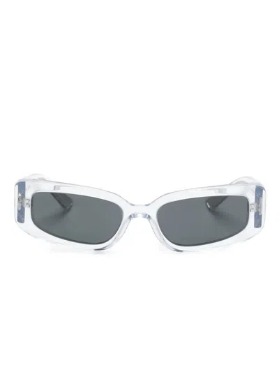 Dolce & Gabbana Dna Rectangle-frame Sunglasses In White