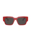 Dolce & Gabbana Dna Square-frame Sunglasses In Red