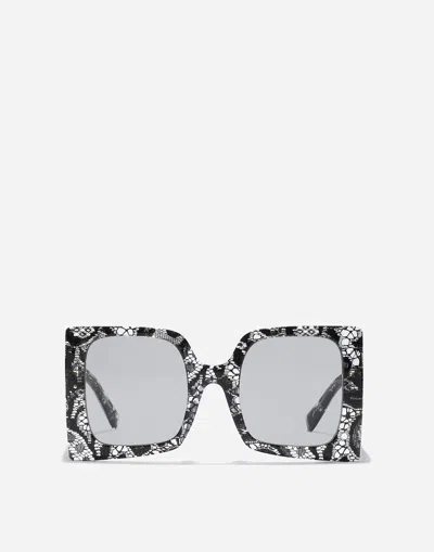 Dolce & Gabbana Dna Sunglasses In Black Lace