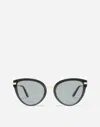 Dolce & Gabbana Dna Sunglasses In Black On Leo Print
