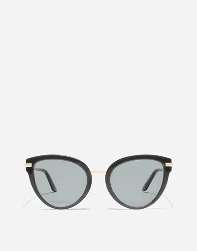 Dolce & Gabbana Dna Sunglasses In Black On Leo Print