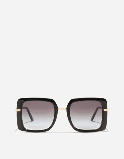 Dolce & Gabbana Dna Sunglasses In Black On Leo Print