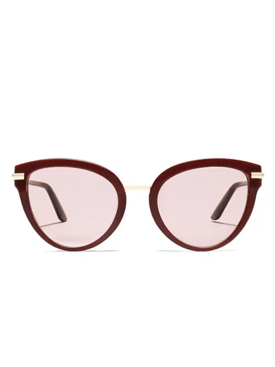 Dolce & Gabbana Dg4492 Butterfly Acetate Sunglasses In Bordeaux