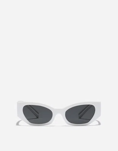 Dolce & Gabbana Dna Logo Sunglasses In White