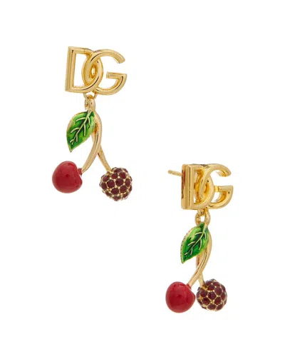 DOLCE & GABBANA DOLCE & GABBANA DG LOGO CHERRIES EARRINGS