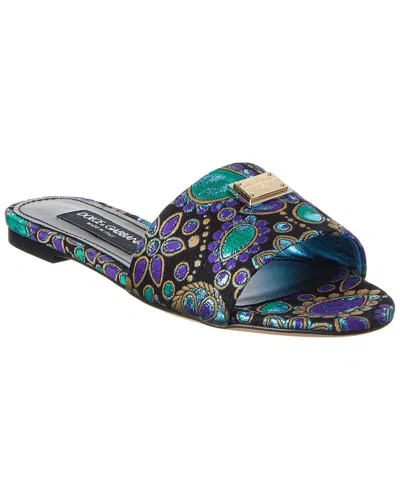 Dolce & Gabbana Dnu Inv  Dg Jacquard Canvas Flat In Multi