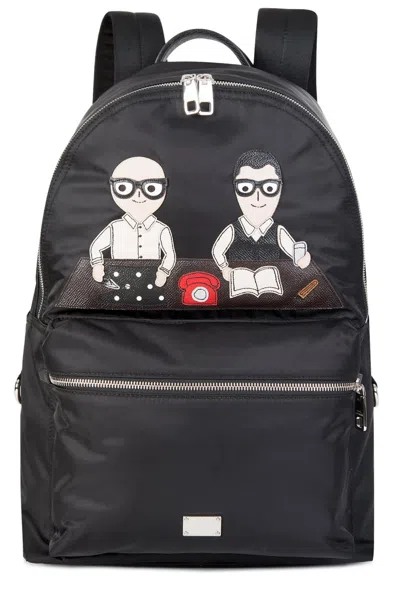 Dolce & Gabbana Dolce &amp; Gabbana Designers Applique Backpack Black Colour: Black