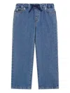Dolce & Gabbana Dolce &amp; Gabbana Kids - Logo-embroidered Elastic-waist Jeans In Blue
