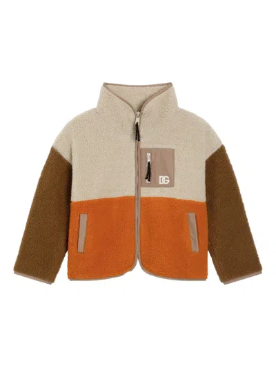 DOLCE & GABBANA DOLCE &AMP; GABBANA KIDS COLOR-BLOCK FLEECE JACKET