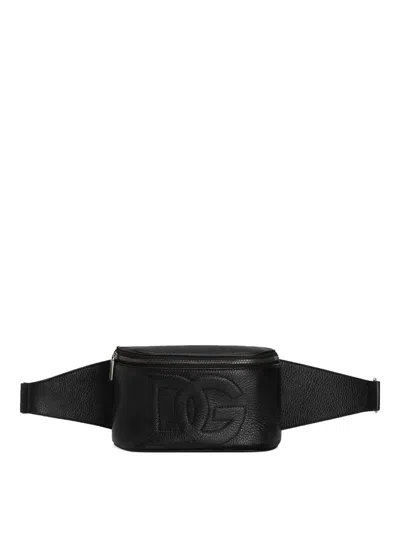 Dolce & Gabbana Dolce &amp; Gabbana Dg Embossed Waistbag Colour: Black In Red