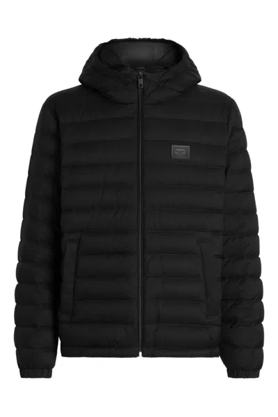 Dolce & Gabbana Dolce &amp; Gabbana Plaque Down Jacket In Black