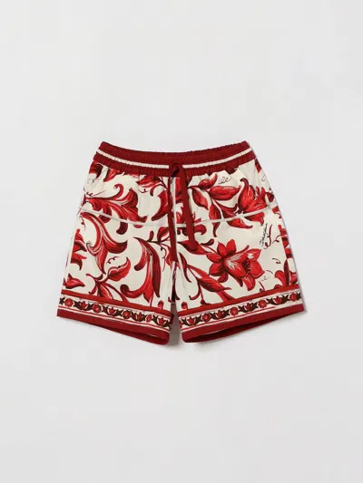 Dolce & Gabbana Kids'  ショートパンツ ボーイ カラー ルビー In Multi