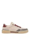 Dolce & Gabbana New Roma Leather Low-top Sneakers In Nude & Neutrals