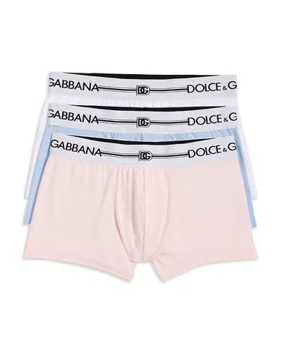 Dolce & Gabbana Dolce & Gabanna Boxer Briefs, Pack Of 3 In Pink