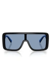 Dolce & Gabbana Dolce&gabbana 134mm Rectangular Shield Sunglasses In Blue