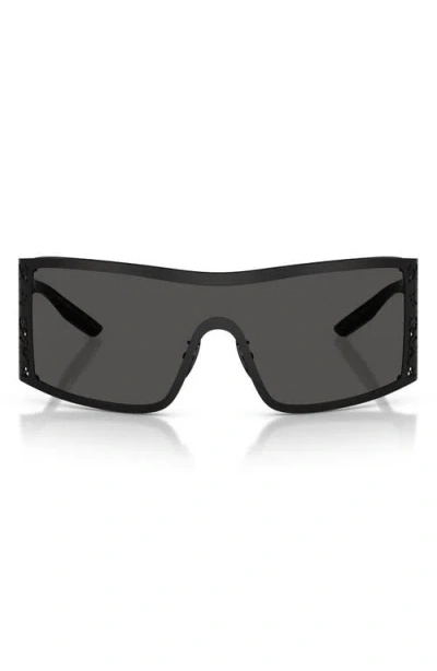 DOLCE & GABBANA DOLCE&GABBANA 138MM RECTANGULAR SHIELD SUNGLASSES