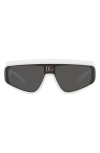 Dolce & Gabbana Dolce&gabbana 146mm Rectangular Sunglasses In Black