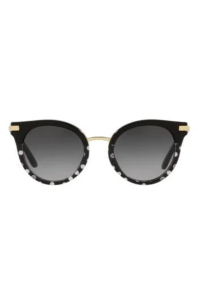 Dolce & Gabbana Dolce&gabbana 50mm Phantos Dna Sunglasses In Black Dots