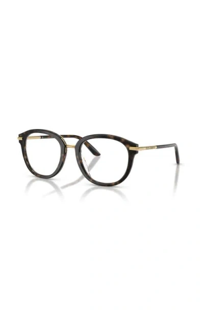 Dolce & Gabbana Dolce&gabbana 50mm Phantos Optical Glasses In Brown