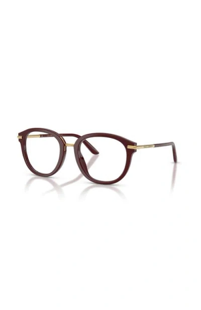 Dolce & Gabbana Dolce&gabbana 50mm Phantos Optical Glasses In Brown