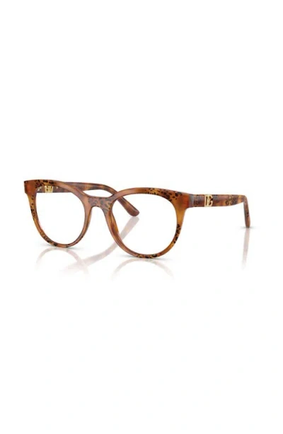 Dolce & Gabbana Dolce&gabbana 50mm Phantos Optical Glasses In Brown