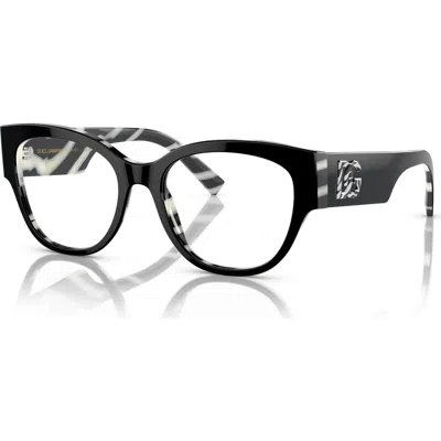 Dolce & Gabbana Dolce&gabbana 51mm Butterfly Optical Glasses In Black