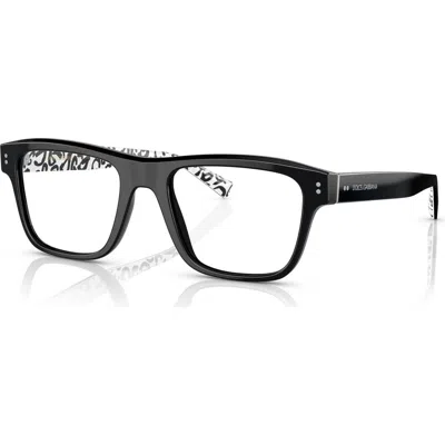 Dolce & Gabbana Dolce&gabbana 51mm Square Optical Glasses In Black
