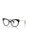 Dolce & Gabbana Dolce&gabbana 52mm Butterfly Optical Glasses In Black