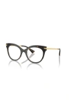 Dolce & Gabbana Dolce&gabbana 52mm Butterfly Optical Glasses In Brown