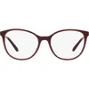 Dolce & Gabbana Dolce&gabbana 52mm Butterfly Optical Glasses In Burgundy