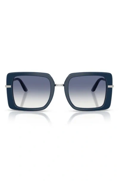 Dolce & Gabbana Dolce&gabbana 52mm Gradient Square Sunglasses In Blue