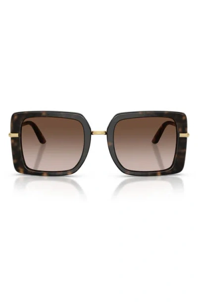 DOLCE & GABBANA DOLCE&GABBANA 52MM GRADIENT SQUARE SUNGLASSES