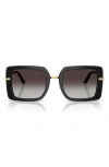 Dolce & Gabbana Dolce&gabbana 52mm Gradient Square Sunglasses In Multi