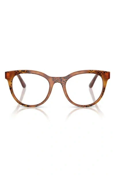 Dolce & Gabbana Dolce&gabbana 52mm Round Optical Glasses In Brown