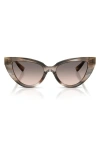Dolce & Gabbana Cat Eye Sunglasses In Striped Grey