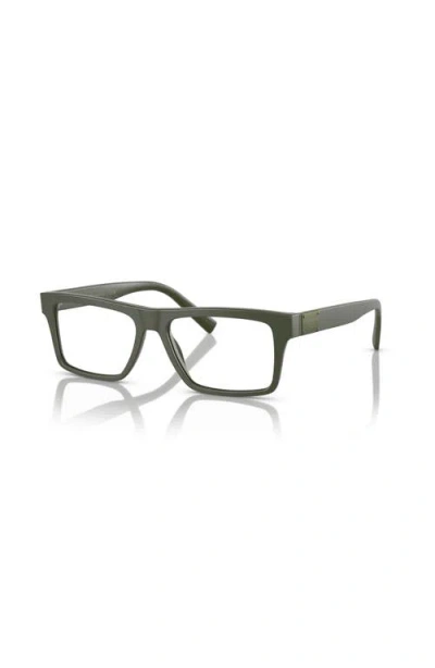 Dolce & Gabbana Dolce&gabbana 52mm Rectangle Optical Glasses In Green
