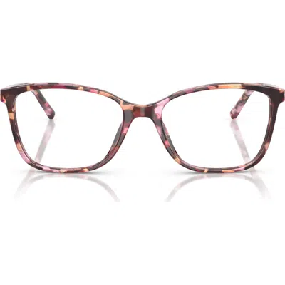 Dolce & Gabbana Dolce&gabbana 52mm Rectangular Optical Glasses In Brown