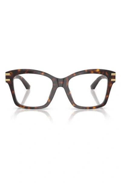 Dolce & Gabbana Dolce&gabbana 52mm Square Optical Glasses In Brown