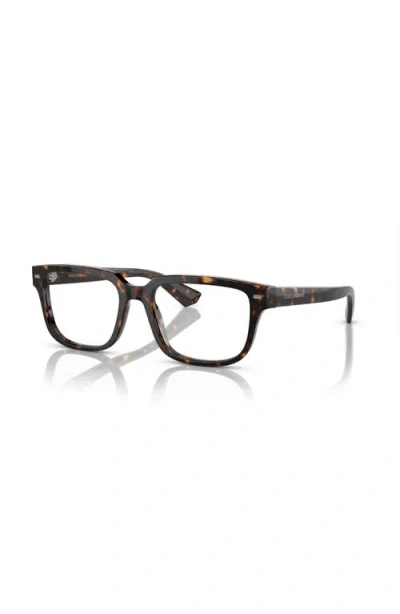 Dolce & Gabbana Dolce&gabbana 52mm Square Optical Glasses In Black