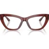Dolce & Gabbana Dolce&gabbana 53mm Cat Eye Optical Glasses In Burgundy
