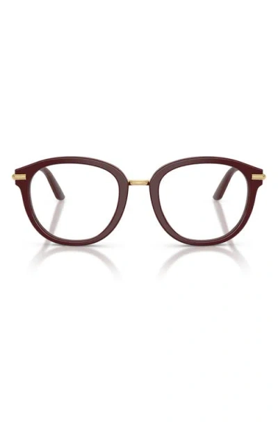 Dolce & Gabbana Dolce&gabbana 53mm Phantos Optical Glasses In Burgundy