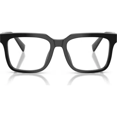Dolce & Gabbana Dolce&gabbana 53mm Polarized Square Optical Glasses In Black