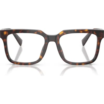 Dolce & Gabbana Dolce&gabbana 53mm Polarized Square Optical Glasses In Havana