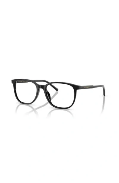 Dolce & Gabbana Dolce&gabbana 53mm Rectangle Optical Glasses In Black