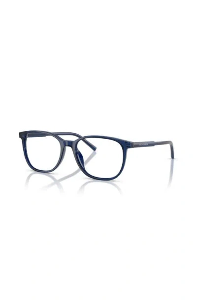 Dolce & Gabbana Dolce&gabbana 53mm Rectangle Optical Glasses In Blue