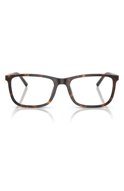 Dolce & Gabbana Dolce&gabbana 53mm Rectangular Optical Glasses In Brown