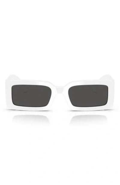 DOLCE & GABBANA DOLCE&GABBANA 53MM RECTANGULAR SUNGLASSES