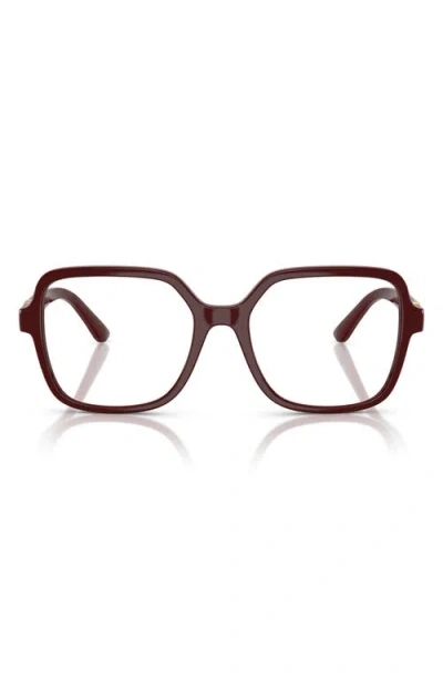 Dolce & Gabbana Dolce&gabbana 53mm Square Optical Glasses In Bordeaux